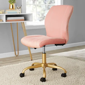 Опоры Плюшевого Бархатного Офисного Кресла Pearl Blush Офисная Мебель Розовый Письменный Стул США