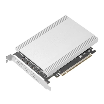 Сверхбыстрая плата адаптера контроллера SSD PCI-E x16 к M.2 с 4 портами