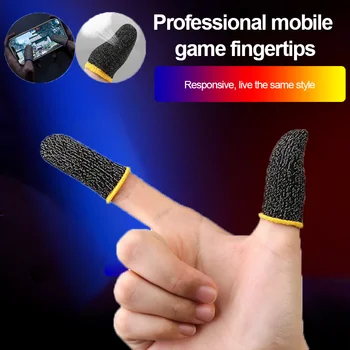2шт карбоновых накладок на пальцы для игровых аксессуаров Ps4 Ps5 для мобильных игр PUBG Нажимайте на Чувствительные к сенсорному экрану кончики пальцев