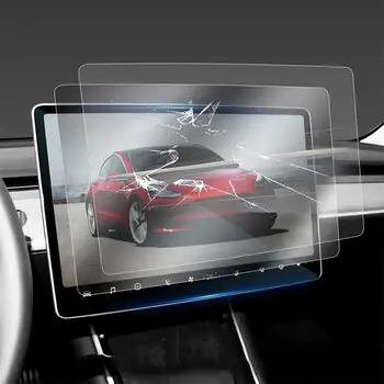 Прочная защитная пленка Износостойкая Небьющаяся защита экрана GPS-навигации автомобиля Закаленное стекло для Tesla Model 3/Y