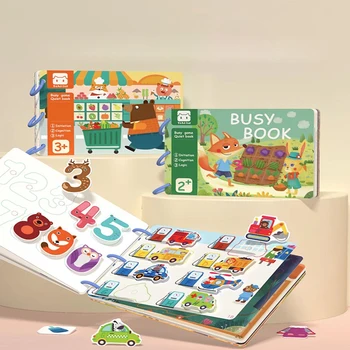 Детская Тихая Книга Монтессори Игрушки Для Малышей 1-3 Лет My First Busy Book Детские Развивающие Игрушки Для раннего Обучения Детские Книги