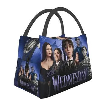 Wednesday Addams Family Изолированные сумки для ланча для женщин, Герметичный термоохладитель для телевизора Supernatural, коробка для Бенто, Пляжный кемпинг, путешествия