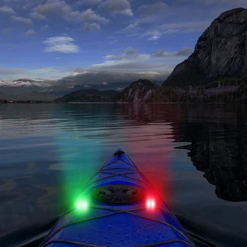 8 светодиодных лодочных навигационных огней для лодки, моторной лодки, велосипеда, охоты, ночной рыбалки (красный, зеленый, белый) Изображение 4