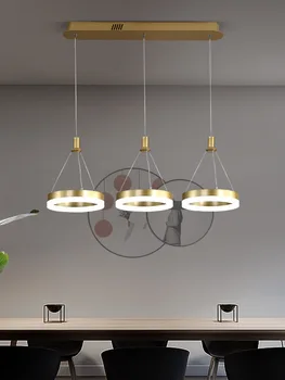 Простой подвесной светильник для ресторана в скандинавском стиле, с тремя концами, современное круглое бытовое освещение, атмосфера, креативность, индивидуальность, бар,