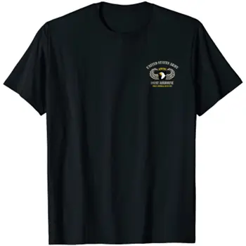 Мужская футболка-десантник 101-й воздушно-десантной дивизии с коротким рукавом, повседневная летняя футболка из 100% хлопка с круглым вырезом