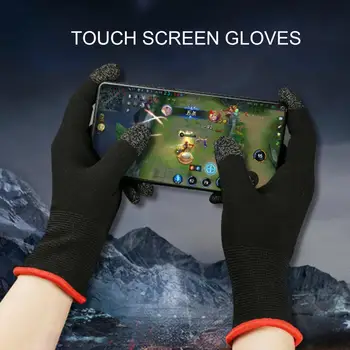 Игровые перчатки из 2 предметов, защита от пота, Дышащая игровая перчатка для сенсорных пальцев, легкие теплые перчатки для мобильных игр из тонкого серебристого волокна, подарки